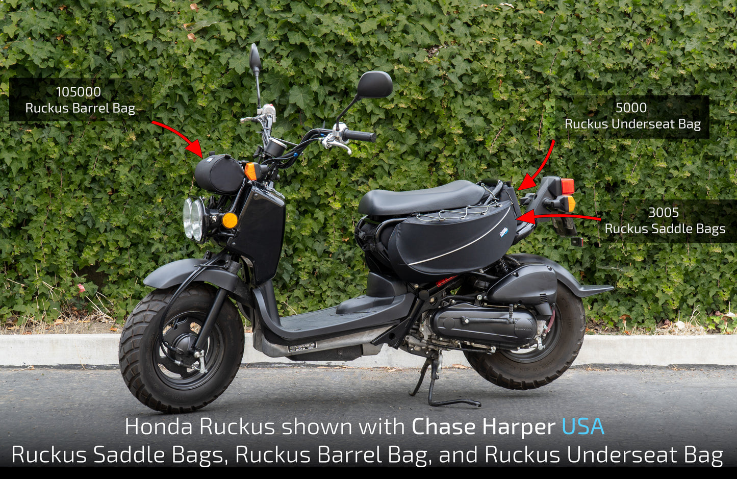 3005BC Honda Ruckus Saddle Bags